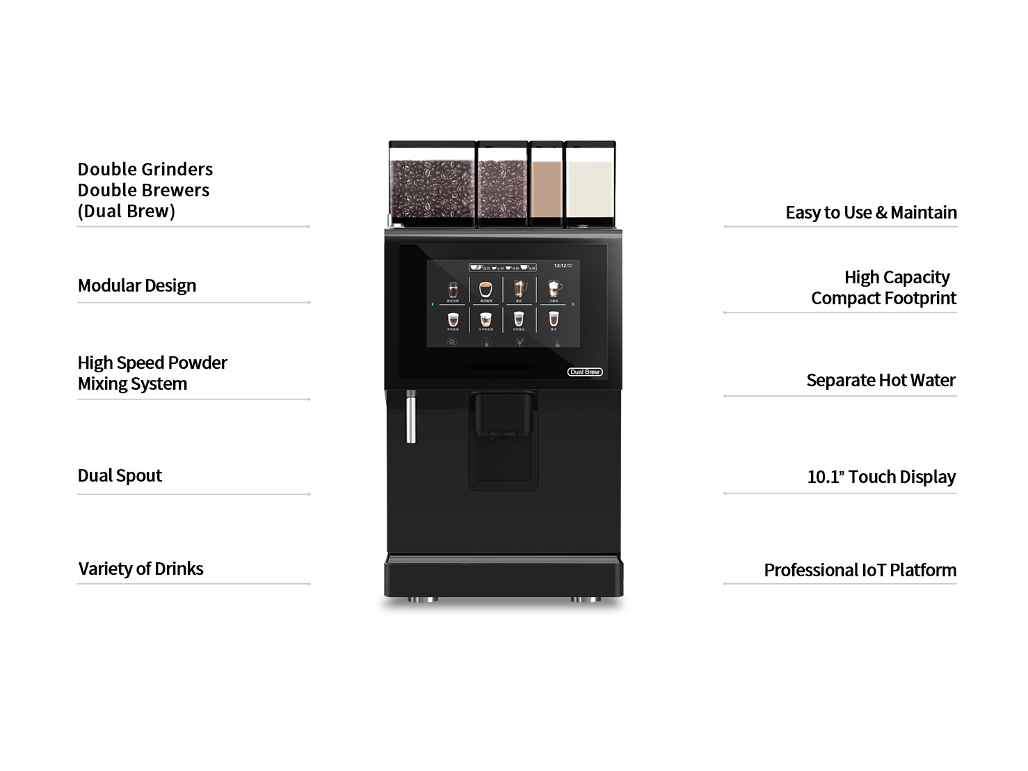 Máquina expendedora de café fresca LBT-C50 con doble cervecera (3)